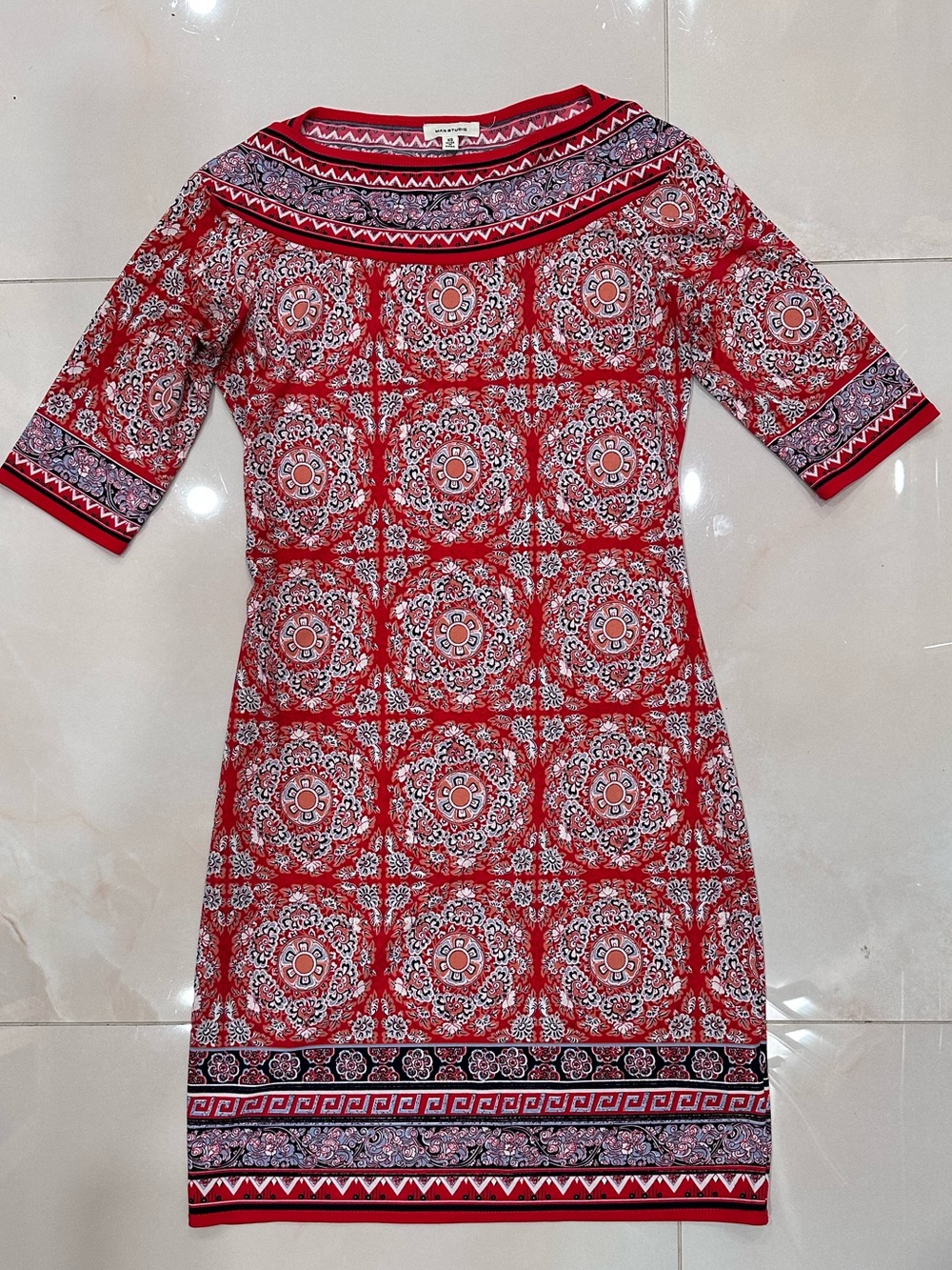 Max Studio Printed Midi Shift Dress